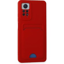 Uray Store Xiaomi Redmi Note 11 Pro Kılıf Kelvin Kartvizitli Silikon - Kırmızı