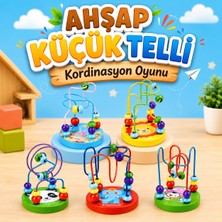 Circle Toys Ahşap Küçük Telli Koordinasyon Oyunu 1 Adet – Montessori Eğitici El Göz Koordinasyonu ve Ince Motor Beceri Oyuncağı