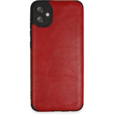 Uray Store Samsung Galaxy A04E Kılıf Loop Deri Silikon - Kırmızı