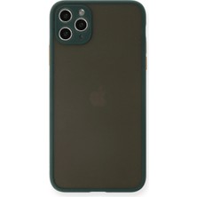 Uray Store Apple iPhone 11 Pro Max Kılıf Montreal Silikon Kapak - Yeşil