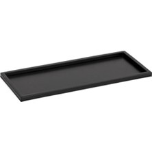 System Banyo Aksesuarları Tezgah Üstü Dikdörtgen Tepsi Siyah 30 cm