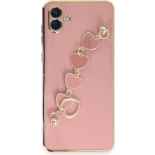 Uray Store Samsung Galaxy A04E Kılıf Esila Silikon - Pudra