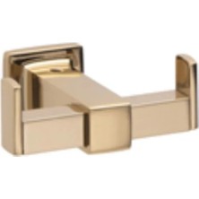 System Banyo Aksesuarları Q-Lıne Duvara Montajlı Ikili Askılık Gold