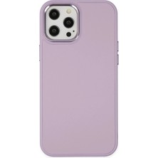Uray Store Apple iPhone 12 Pro Max Kılıf Asya Deri Silikon - Lila