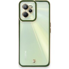 Uray Store Realme C35 Kılıf Liva Lens Silikon - Yeşil