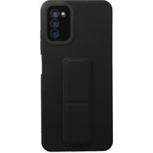Uray Store Samsung Galaxy A03S Kılıf Mega Standlı Silikon - Siyah