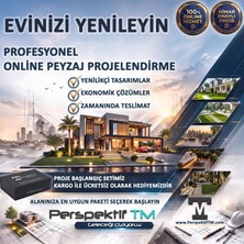 Perspektiftm Online Bahçe Peyzaj Tasarım Projesi Paketi (0-150 M² | Fiziksel Başlangıç Kiti Ile)