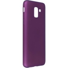 TeknoKapsül Newface Samsung Galaxy J6 Kılıf First Silikon - Mürdüm