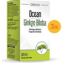 Ocean Ginkgo Biloba Takviye Edici Gıda 30 Kapsül - 3 Adet (Toplam 90 Kapsül)