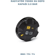 Yerli Radyatör Yedek Su Depo Kapağı 2.0 Bar Bmw F10, E60 X5, E70 X6, N43 N46 N52 N55 N62 N63, 17117639021, 17137516004