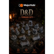 Major Hobi Dnd Terrain Seti  Masa Oyunu Harita Aksesuarı Dungeon Scenery Dekor Seti 14LÜ
