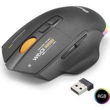 Aydogan's Tri Mode Mouse 12800 Dpi 7 Tuş Makro 1000Hz Rgb - Siyah W601B