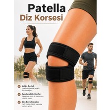 Ankaflex Ortopedik Patella ve Menisküs Destekli Dizlik Sünger Pedli Ayarlanabilir Çapraz Bağ Diz Korsesi