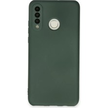 Feedback Newface Huawei P30 Lite Kılıf Nano Içi Kadife Silikon - Koyu Yeşil