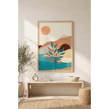 Tontilika Minimalist Doğa Manzarası 1. Kalite Ahşap Çerçeveli Tablo