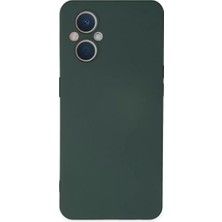 TeknoKapsül Newface Oppo Reno 7 Lite Kılıf Nano Içi Kadife Silikon - Koyu Yeşil