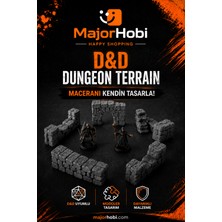 Major Hobi Dnd Dungeon Terrain Duvar Seti  Modüler Masa Oyunu Harita Aksesuarı