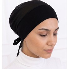Alivascarf Clima Fit Bone - Tüllü Terletmeyen Kadın Tesettür Bone Türban Eşarp Şal Bonesi Siyah