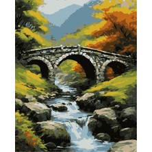 Hengam Sayılarla Boyama Kasnaklı Tablo Seti. Fırça Boya Dahil 40X50CM *köprü*