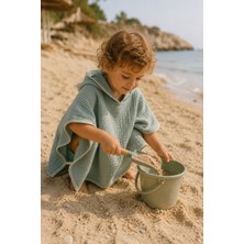 Heianmono 4 Kat Çoban Dikişli Müslin Bebek / Çocuk Pançosu - Mint Yeşili