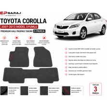 EP Garaj Otomotiv Toyota Corolla (2007-2013) Model Uyumlu Antrasit Gri Premıum Halı Paspas Seti – 3 Parça