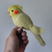 Amigurumi Örgü Oyuncak Kuş Sultan Papağan Sarı