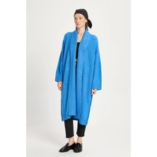 Minaaise Saks Pis Dikiş Detaylı Uzun Oversize Yumoş Triko Hırka 26257