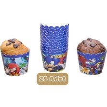 Umamiçe Sonic Temalı Cupcake Kalıbı 25 Adet Kek Kapsülü