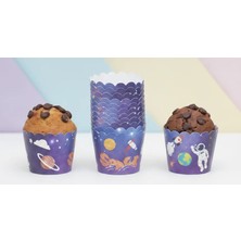 Umamiçe Uzay Temalı Cupcake Kalıbı - 25'li Kek Kapsülü