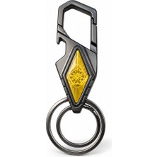 farissu Premium Metal Karabinalı Anahtarlık – Çift Halkalı Şık Tasarım – 9,5 cm