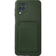 BSH Gülbay Mobilya Newface Samsung Galaxy A12 Kılıf Kelvin Kartvizitli Silikon - Koyu Yeşil