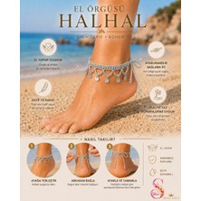 Yshine Royal Silver Shine El Örgüsü Barefoot Halhal Bohem Plaj Ayak Aksesuarı