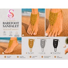 Yshine Royal Gold El Örgüsü Barefoot Sandalet Halhal Bohem Plaj Ayak Aksesuarı Ayarlanabilir Bağcıklı