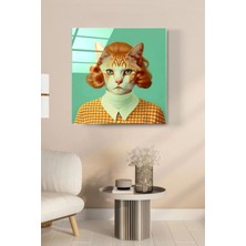Missy Mind Dekoratif Flamingo Portre Dekoratif Cam Tablo