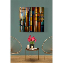 Missy Mind Dekoratif Cubism Art Dekoratif Cam Tablo