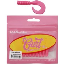 Han Fishing Hanfish Gurt 45 4.5cm Lrf Silikon Yem 10 Adet AGT100 Pearyl Pink Special