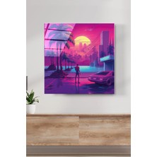 Meschain Meschaın Neon Cam Tablo, Dekoratif Cam Tablo