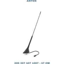 Yerli Peugeot 206 307 407 1007 Unıversal 47 cm Anten, 6561.W7