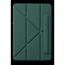 Drop Tedarik Apple Ipad 2025 10.9 10.nesil (A16) Edz Manyetik Standlı Tablet Kılıfı - Koyu Yeşil