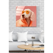 Indispensablely Köpek Portre Cam Tablo, Dekoratif Cam Tablo