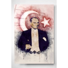 Missy Mind Dekoratif Atatürk Dekoratif Cam Tablo