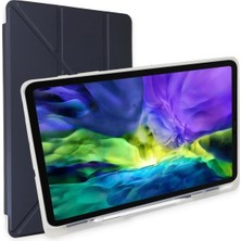 Uray Store Apple iPad Pro 12.9 (2021) Kılıf Kalemlikli Mars Tablet Kılıfı - Lacivert