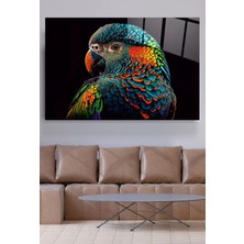 Aylintac Colorful Feathered Bird Cam Tablo, Dekoratif Cam Tablo