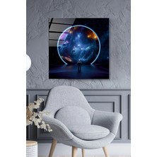 Beta Moda Hub Astronot Cam Tablo, Dekoratif Cam Tablo