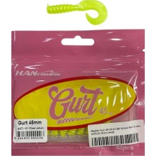 Han Fishing Hanfish Gurt 45 4.5cm Lrf Silikon Yem 10 Adet AGT101 Glow Lemon