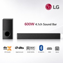 Lg Kablosuz Bluetooth +Hdmı + Optik Bağlantı 4.1 Kanal Siyah , 600 W Güçlü Ses, Bluetooth Yüksek Ses Gerçek Soundbar ve Ses Sistemi