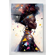 Missy Mind Dekoratif Afrikalı Kadın Dekoratif Cam Tablo