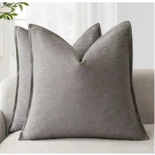 Pyramid Home Keten Kırlent Kılıfı - Dekoratif Yastık Kılıfı - Kare Dikdörtgen