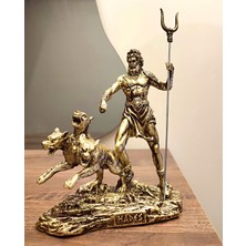 Antioch Art and Design Hades Biblo Yeraltı Dünyasının Tanrısı Cerberus Figürlü Dekoratif Heykel Ev ve Ofis Dekoru Hediyelik