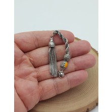 Yaşam Tohumu Gümüş Kaplama Alpaka Tesbih Püskülü (62438)
